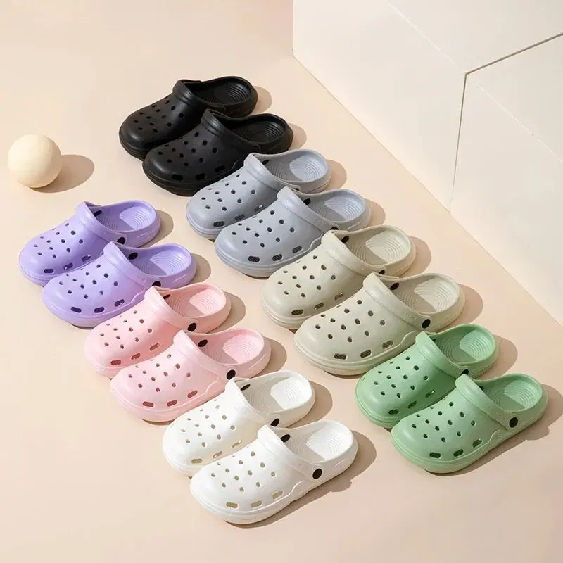 Shoe Size: 38, Color: Pink - Dongdong Shoes Women's New Trendy Summer Thick Sole Increase Anti Slip Fashion Work Beach Baotou Slippery Sandals Zyt2354