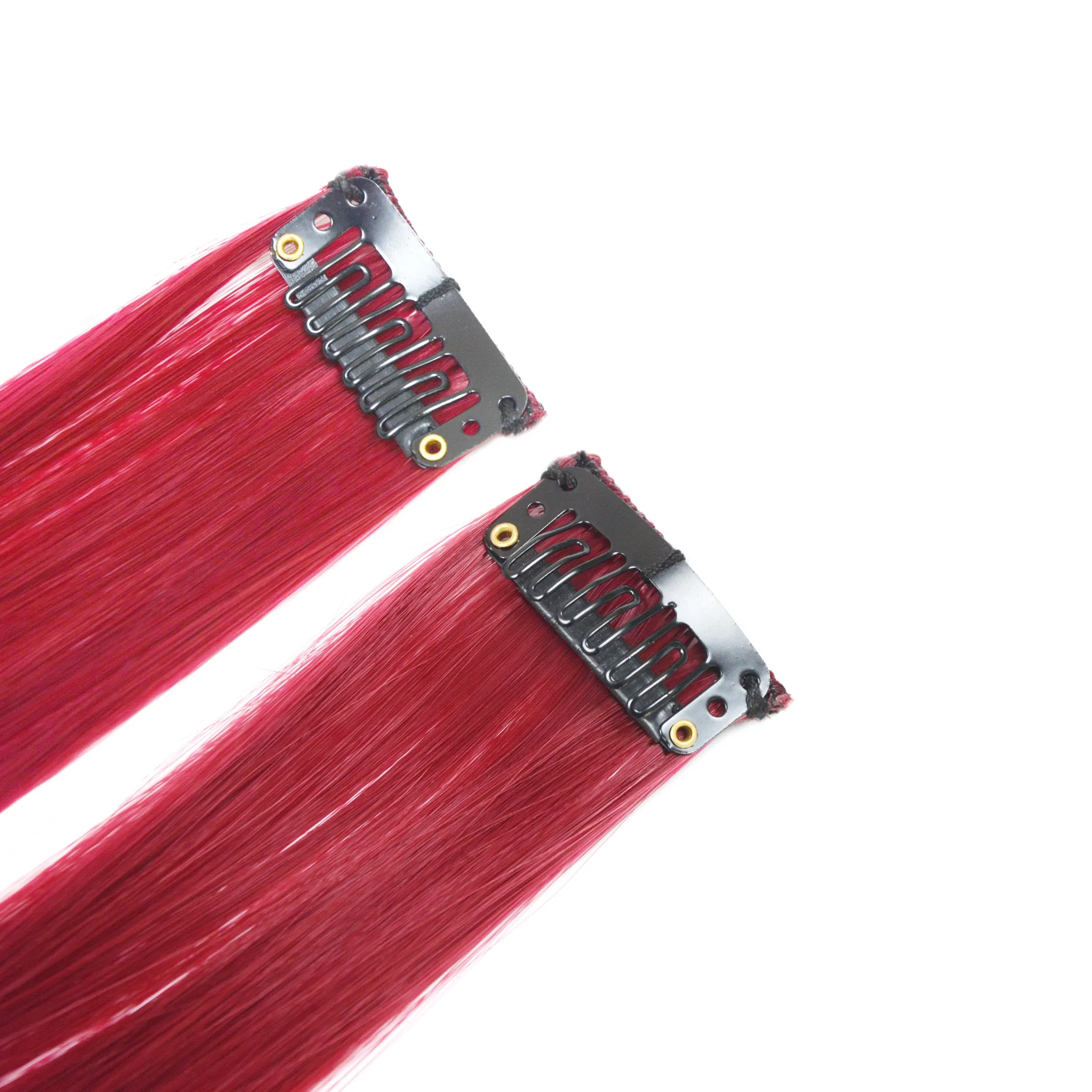 Color: NC/4HL, Stretched Length: 22inches - 22" Long 37 Colors Synthetic Straight Hairpieces Hair Extensions Anti-flaming Clip In One Piece Synthetic Hair Extension