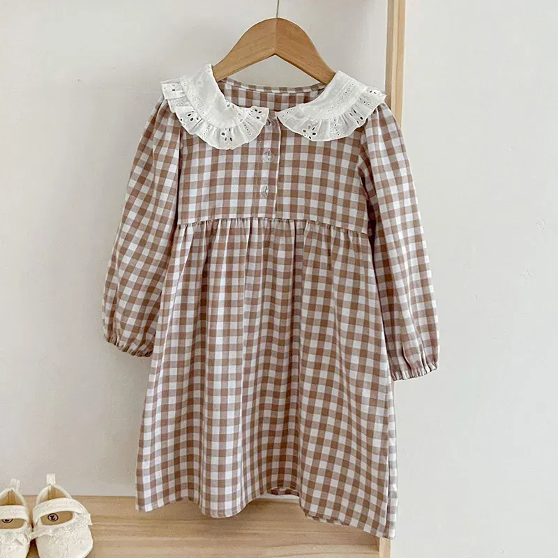 Color: Red, Kid Size: 4T - Spring Autumn Kids Baby Girls Long Sleeve Sweet Lace Princess Dress New Kids Baby Girls Dress Children Clothes Dress