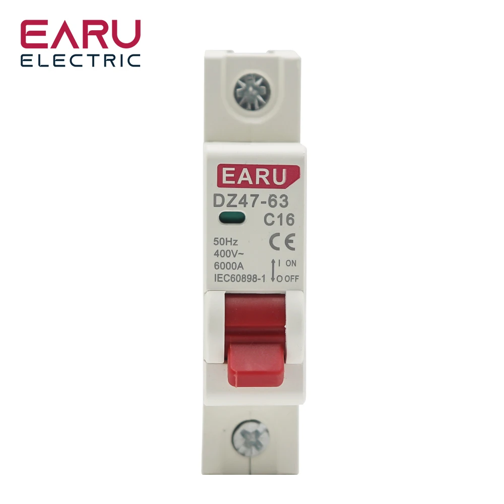 Rated Current: 32A, Ships From: CHINA - 1P AC MCB DZ47-63 C Type 230/400V~ 50HZ/60HZ Mini Circuit Breaker 3A 6A 10A 16A 20A 25A 32A 40A 50A 63A Mounting 35mm Din Rail