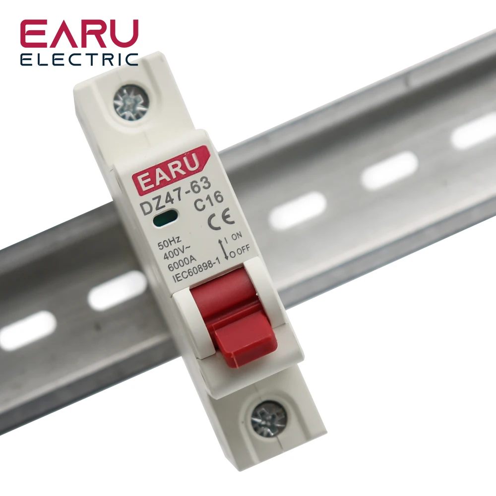 Rated Current: 32A, Ships From: CHINA - 1P AC MCB DZ47-63 C Type 230/400V~ 50HZ/60HZ Mini Circuit Breaker 3A 6A 10A 16A 20A 25A 32A 40A 50A 63A Mounting 35mm Din Rail