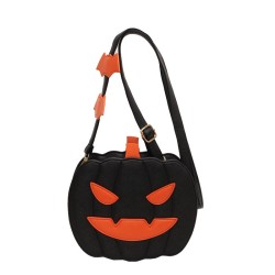 Halloween Pumpkin & Bat Crossbody Bag