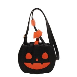 Halloween Pumpkin & Bat Crossbody Bag