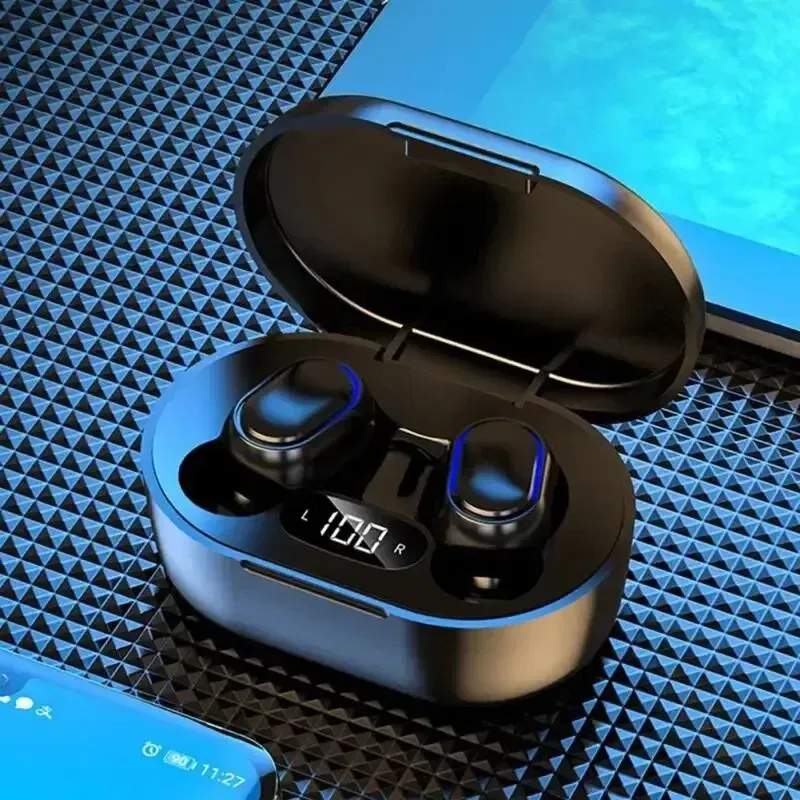 Color: Red - E7S TWS Wireless Headphones Bluetooth Earphone Control Sport Headset Waterproof Microphone Music Earphone Work On All Smartphone