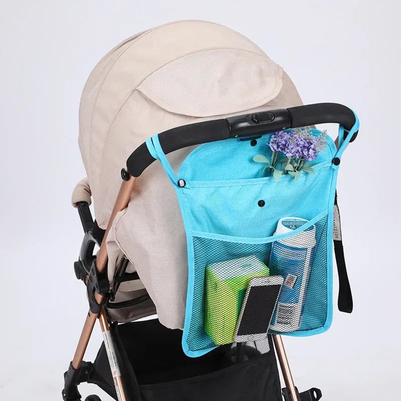 Color: black, Ships From: CHINA - Pet Stroller Organizer Bag Infant Pram Cart Mesh Hanging Storage Bag Baby Trolley Bag Stroller Seat Pocket Carriage Bag Stroller