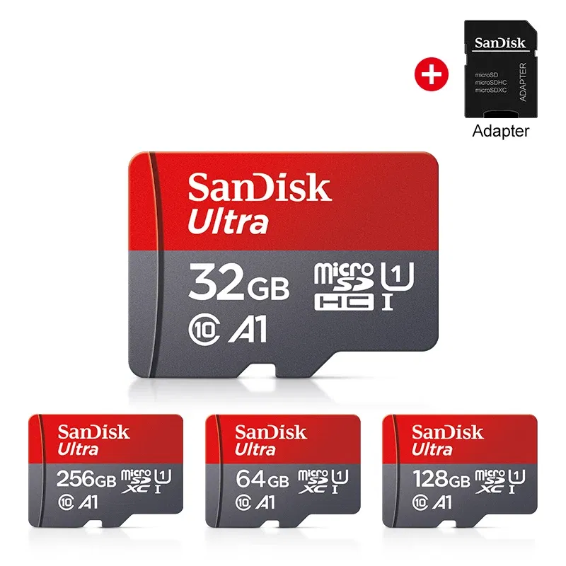 Capacity: 8GB - TFcard 64GB 16GB 32GB Memory Card 128GB Class 10 Microsd SD Card 100MB/S UHS-I A1 Card + Adapter for Phone/PC Standard Shippin