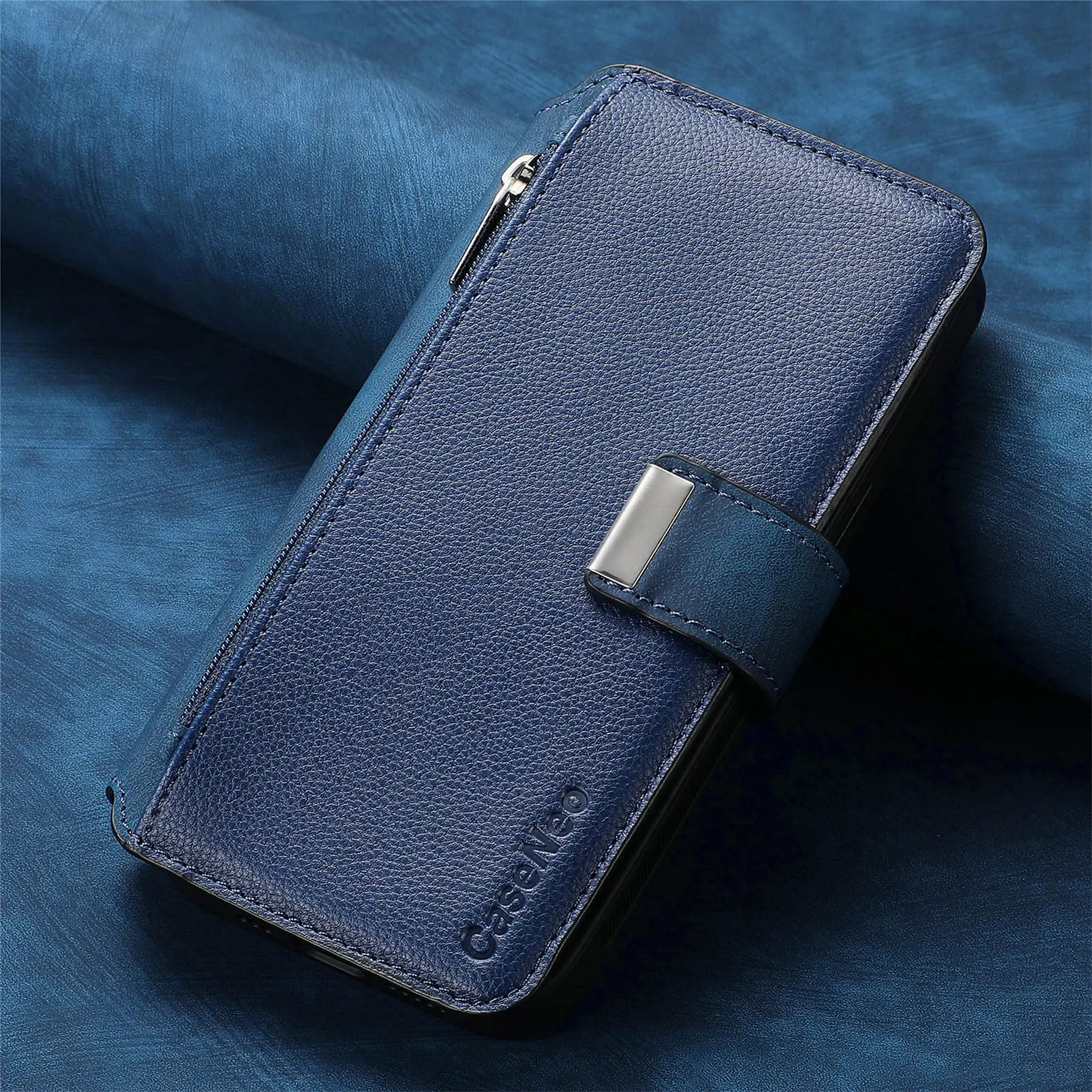 Color: Brown, Material: Plastic - With Magsafe Wallet Case For Xiaomi Poco X6 X5 X3 M6 M5S M4 M3 F6 F5 Pro F3 C31 Zipper Leather Multi 6 Card Slot Removable Cover