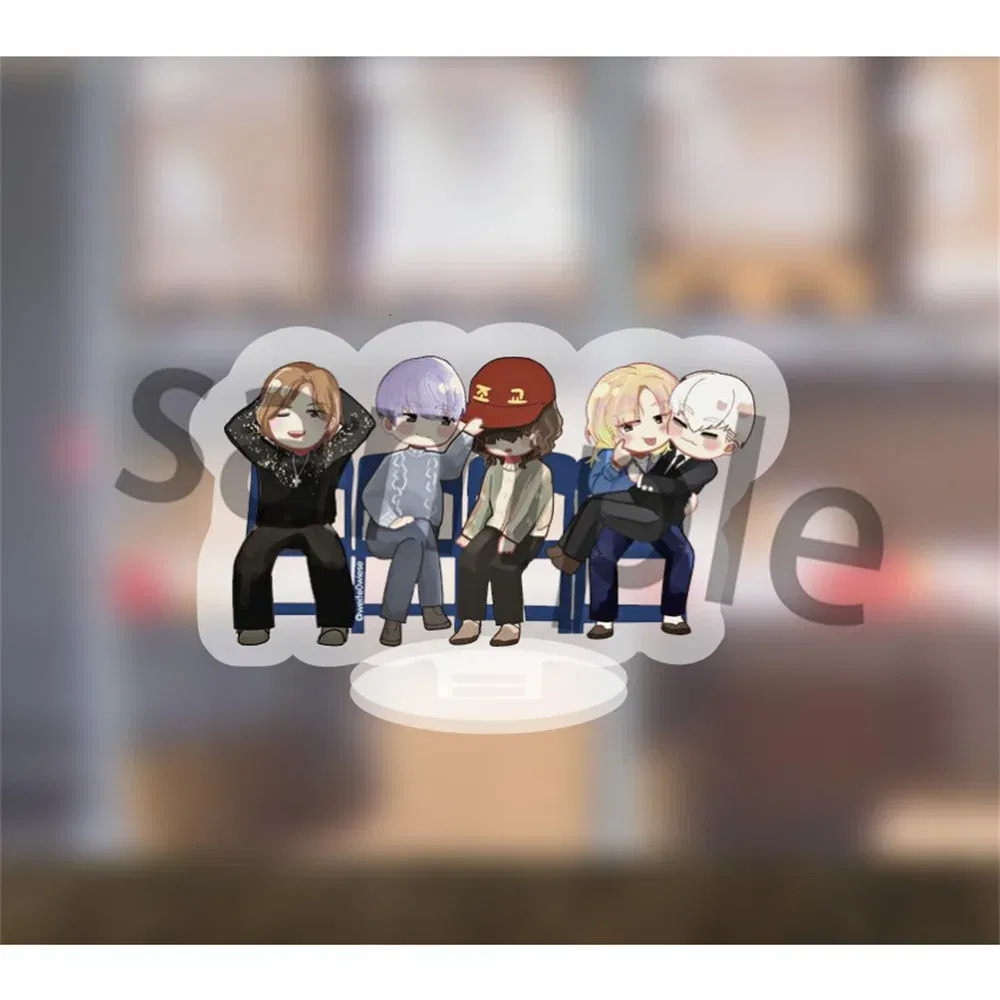 Color: WHITE, Size: 10 cm, Ships From: CHINA - Popular Anime The Infinity Cartoon Figure Acrylic Stand Model Cherry Blossom Hasegawa Langa Bag Pendant Skateboard Fans For Gift