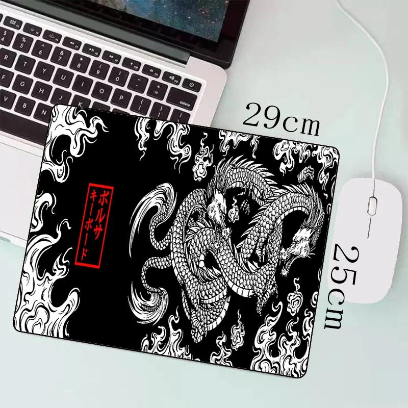 Size: XXS, Color: Orange - Japanese Dragon Large Gaming Mousepad XXL Keyboard Gamer Mouse Pad on The Table Speed Desk Mat Anime 900x400 700X300 Mouse Mats