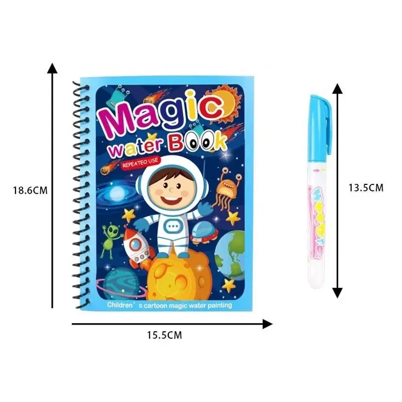Color: PURPLE - NEW Kids Magic Water Drawing Books Coloring Books Painting Toys for Kids Birthday Christmas New Year Gift for Boys and Girls