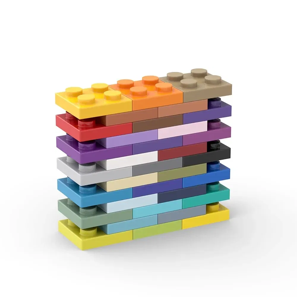 Color: CORAL RED - 20Pcs  MOC Parts 3022 94148 Plate 2 x 2 Compatible Bricks DIY Assmble Building Blocks Particle Kid Puzzle Brain Toy Birthday Gif