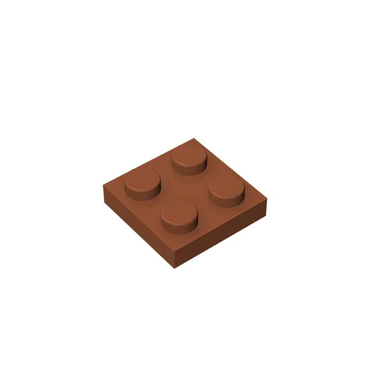Color: CORAL RED - 20Pcs  MOC Parts 3022 94148 Plate 2 x 2 Compatible Bricks DIY Assmble Building Blocks Particle Kid Puzzle Brain Toy Birthday Gif