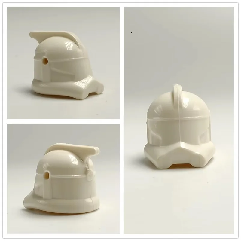 Color: WHITE - 1Pcs Star Wars Clone Trooper Helmet Building Block Mini Action Figure Toys