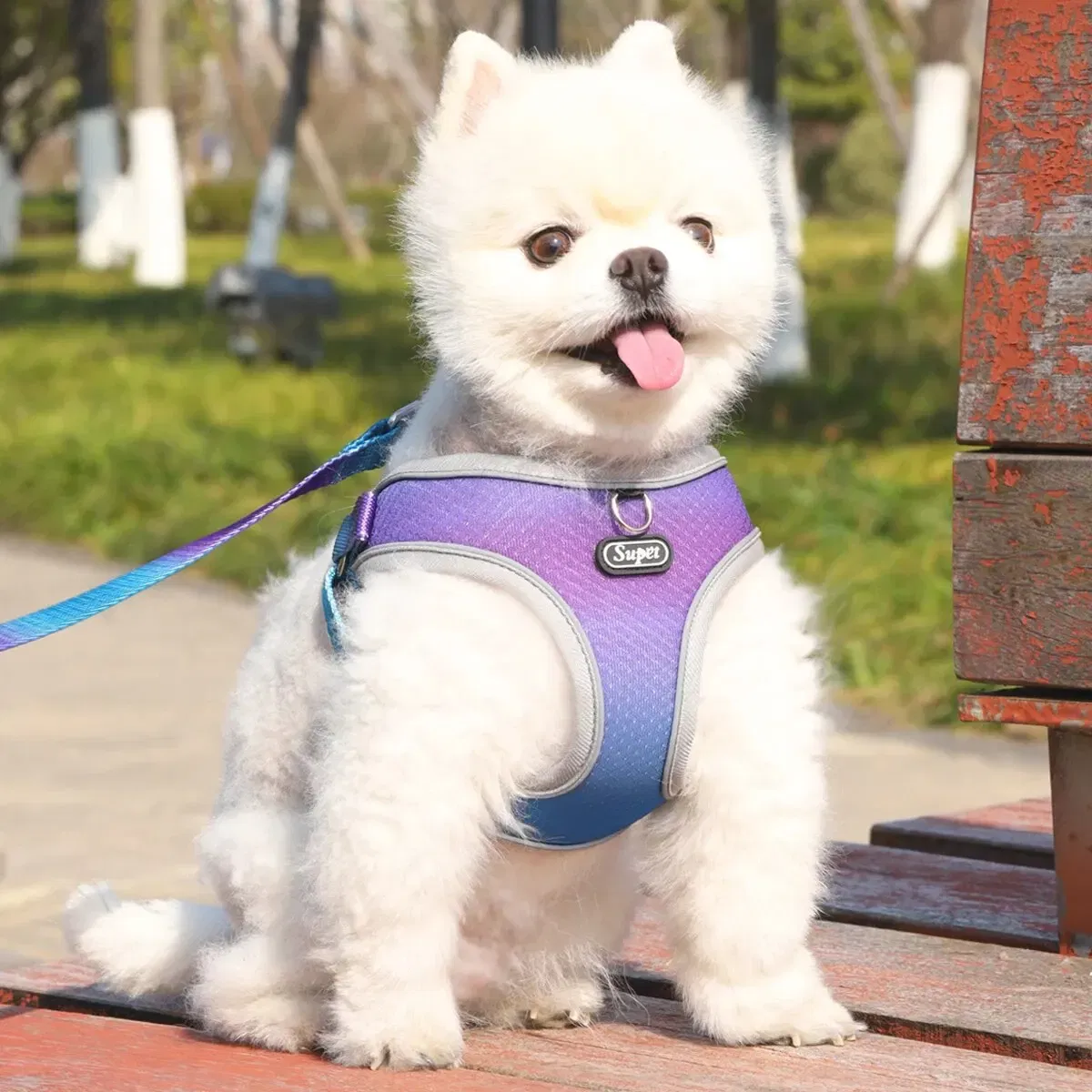 Size: L, Color: Pink - Supet Pet Step-in Dog Harness, Adjustable Reflective Soft Dog Harness, Breathable Dog Vest Harness for Cats Puppy