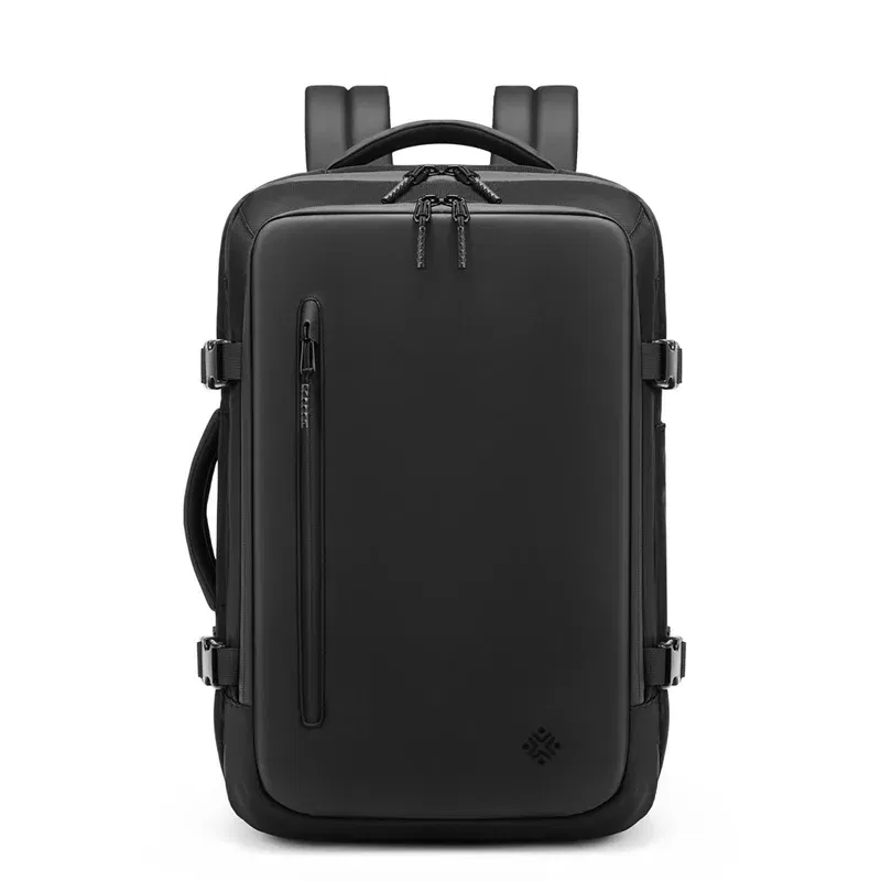 Color: black - Travel Men vacuum compression Backpack Business 16 inch Laptop Backpack waterproof school outdoor Hiking backpack For Pumps