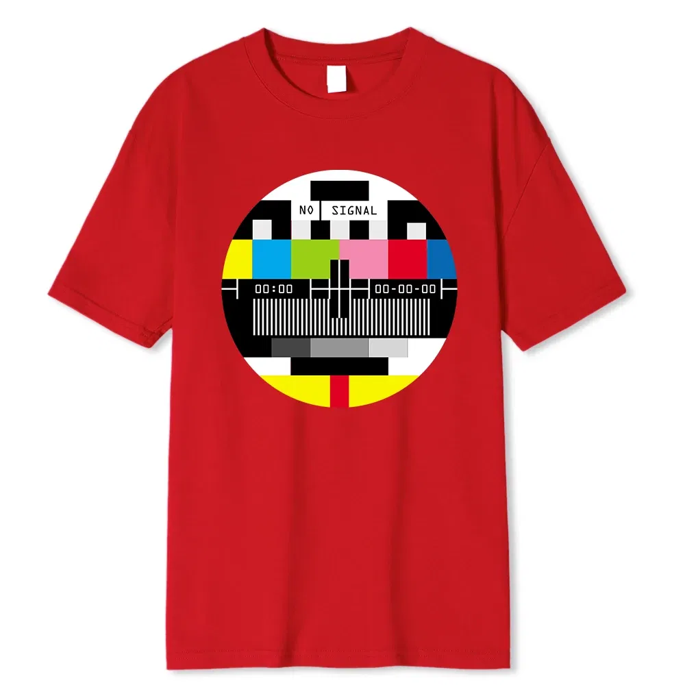 Color: Khaki, Size: XXXL - No Signal Men Tshirt Hip Hop Style Streetwear Tops & Tees Novelty Geometric Short Sleeve Summer Cotton T Shirt Oversize T-shirts