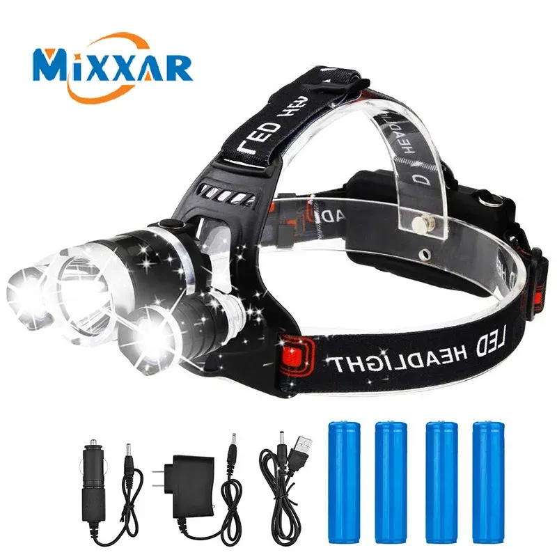 Emitting Color: Blue, Ships From: CHINA - ZK20 LED Headlamp 8000 Lumen Torch Flashlight Headlight Waterproof Head Light Camping Hiking Fishing Mining Light Lamp Torch