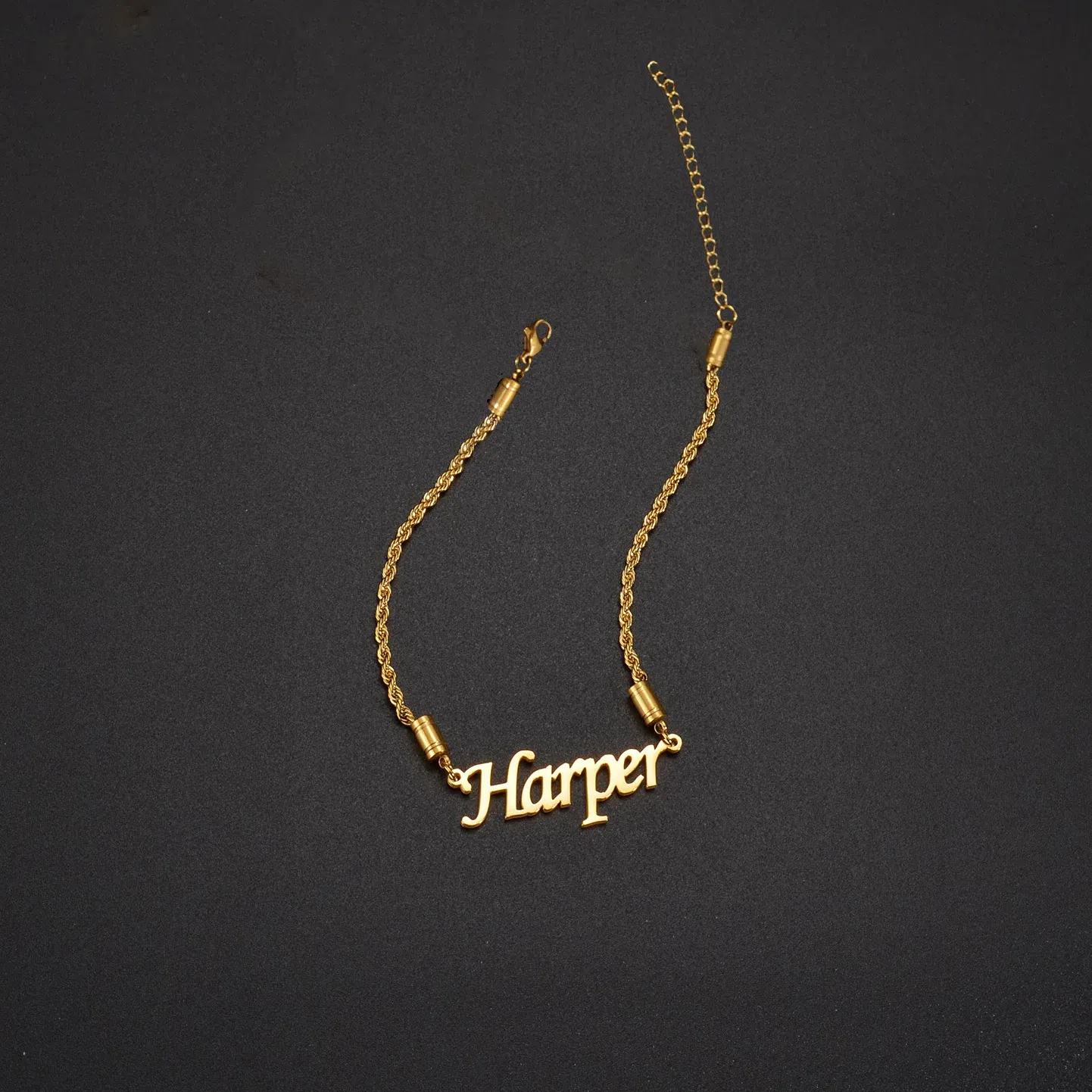 Metal Color: Titanium Plated, Length: 21cm, Main Stone Color: Gold - Atoztide Personalized Custom Name Bracelet for Women Men Stainless Steel 10mm Cuban Chain Nameplate Handmade Bangle Jewelry Gift