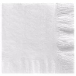 Beverage Napkins Frosty White 2 Ply - Pack of 20