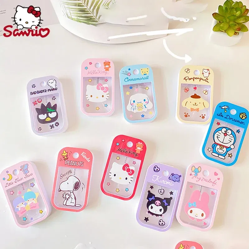 Color: Green - Sanrio Travel Perfume Bottle Refillable Melody Alcohol  Bottle Kawaii Kuromi Cinnamoroll  Gifts Boys Kids Girls Childrens