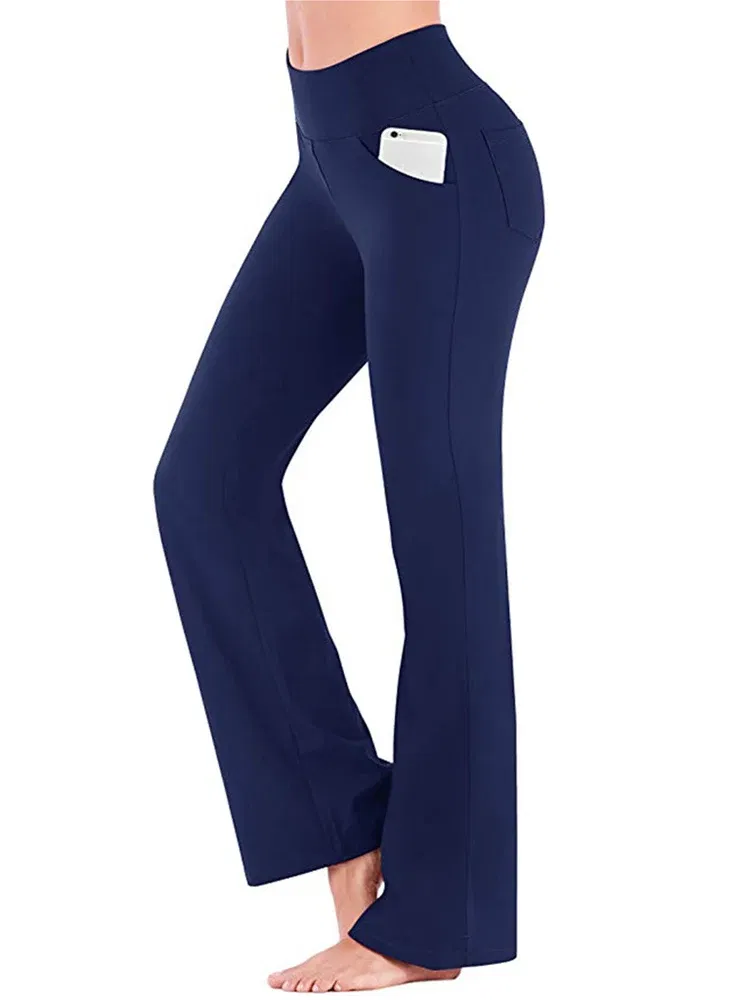 Color: PURPLE, Size: XXL - Ogilvy Mather Solid Elegant Female Lady Women's Legs Pants Palazzo Flared Wide Killer High Waist OL Ladies Career Long Trousers