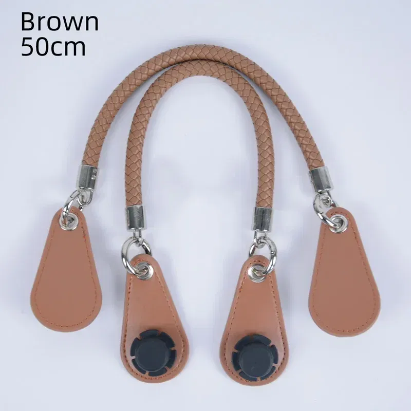 Color: Blue, Ships From: CHINA - 2025 Obag PU Woven braided leather Rope Handles strap belt for O Bag accessoires Tote Bag  Women's Bag Accessories