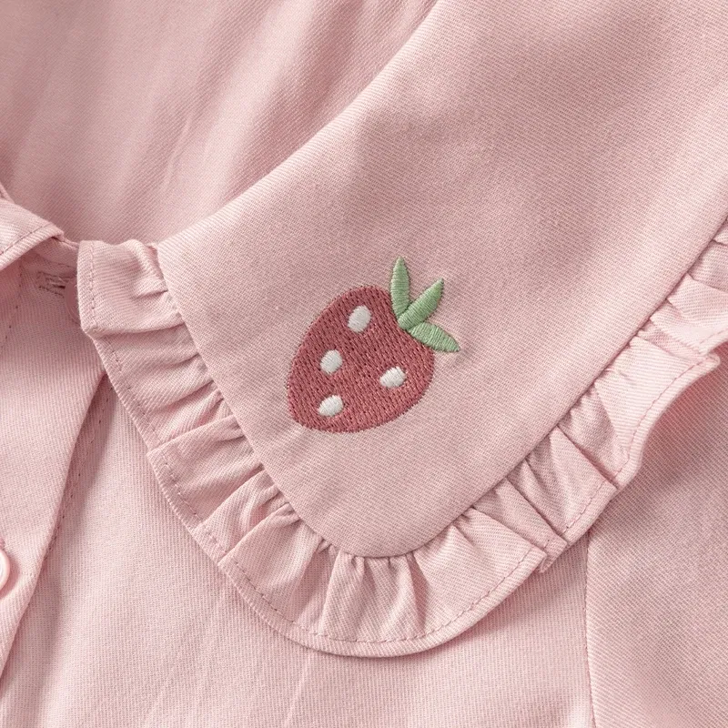 Color: Pink, Kid Size: 7 - Dave Bella Girl's Princess Dress Children 2024 New Spring Comfortable Casual Fashion Pure Cotton Sweet Gentle Pink DK1248025