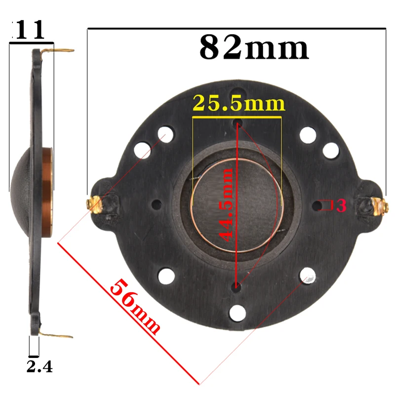 copper wire Tweeter Voice Coil Black Silk Membrane Film Treble Speaker Repair accessories DIY Parts
