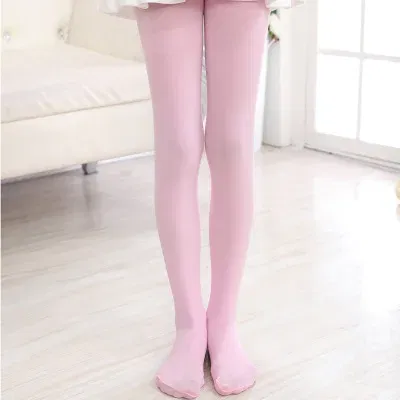 Color: Pink, Size: M - 1/2/4/6/8 Pairs/lot Spring Summer Candy Kids Pantyhose Ballet Dance Tights for Girls Stocking Children Velvet Solid White