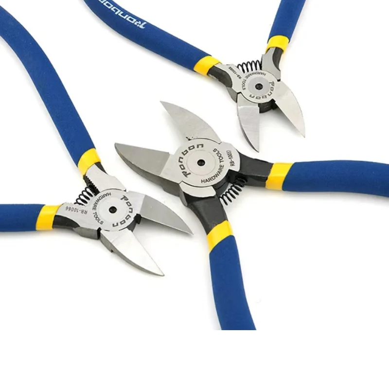 Color: Light Blue - 5/6/7 Inch Professional Cutting Pliers Wire Stripping Tool Side Cutter Cable Burrs Nipper Electricians DIY Repair Hand Tools