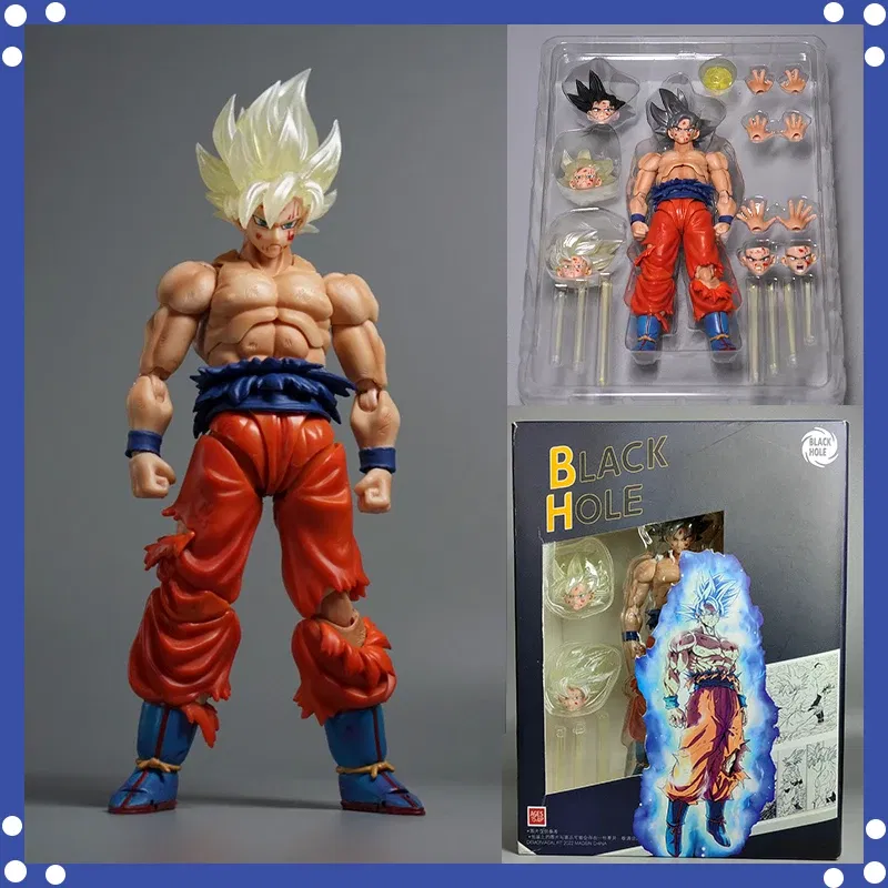 Color: WHITE, Size: >40cm - Black Hole Dragon Ball S.H.Figuarts SHF Ultra Instinct Son Goku Toyotarou Anime Action Figure Figuras model statue Toys gifts