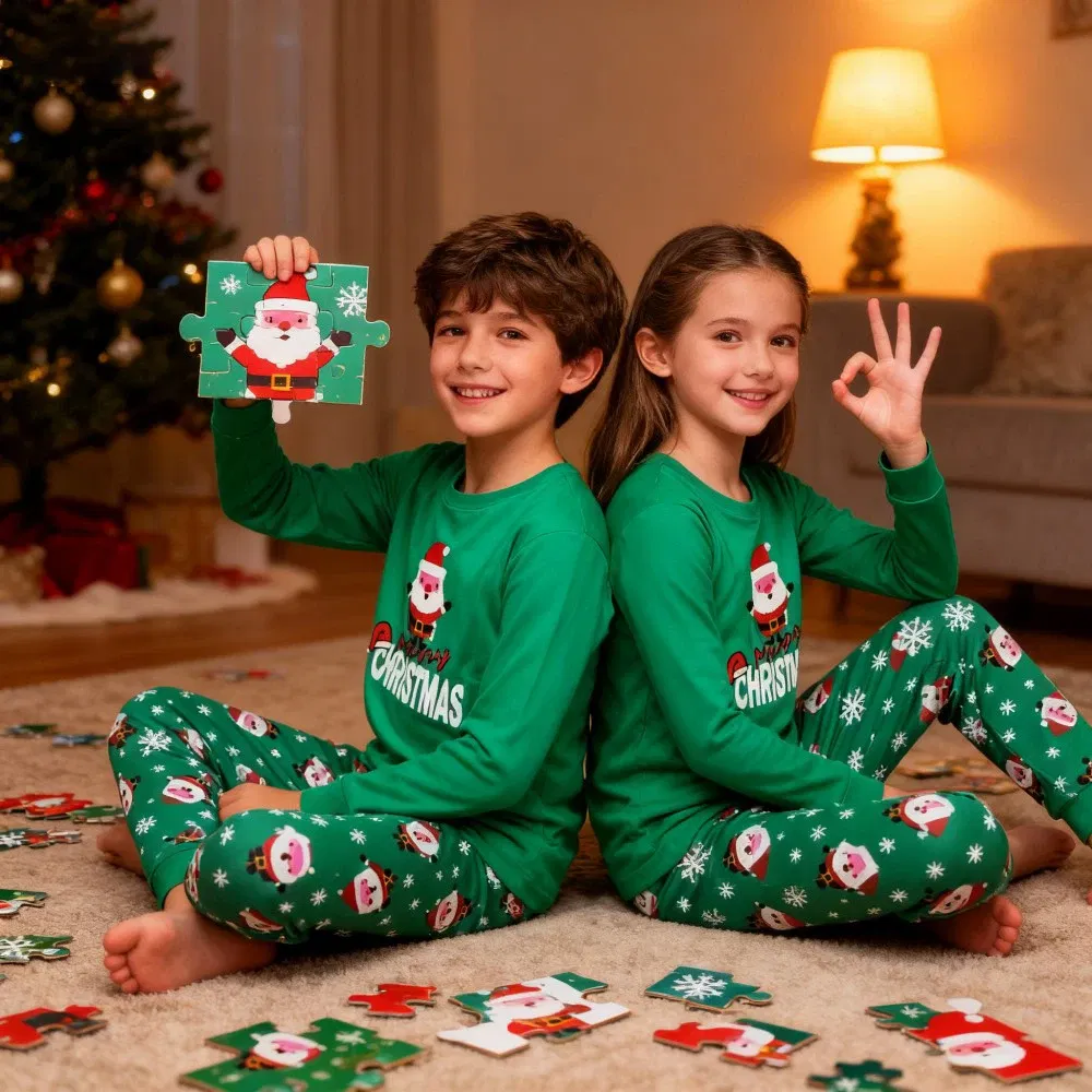Color: black, Kid Size: 7t - Boys Pajamas Sets 3 to 4 5 6 7 10 12 Years Winter Cotton Long Sleeve Kids Pyjama Toddler Girl Christmas Pijama Children Clothing