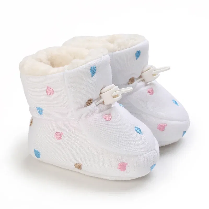 Color: Brown, Baby Age: 7-12 Months - 2022 Baby Autumn Winter Boots Baby Girl Boys Winter Warm Shoes Solid Fashion Toddler Fuzzy Balls First Walkers Kid Shoes 0-18M