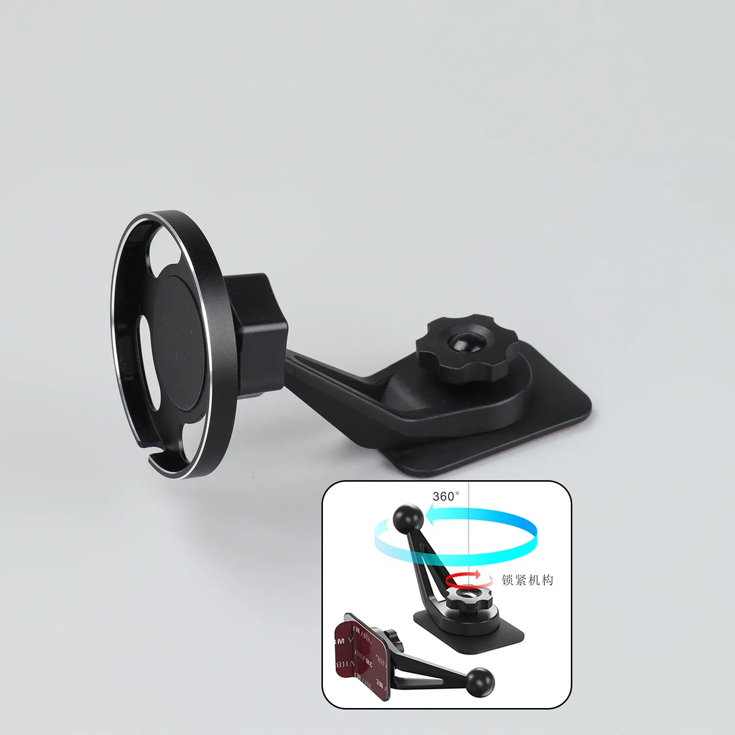 Color: black - Suitable For Apple MagSagfe Charger 15W 25W Car Navigation Base Wireless Charger Phone Holder Car Air Outlet Holder