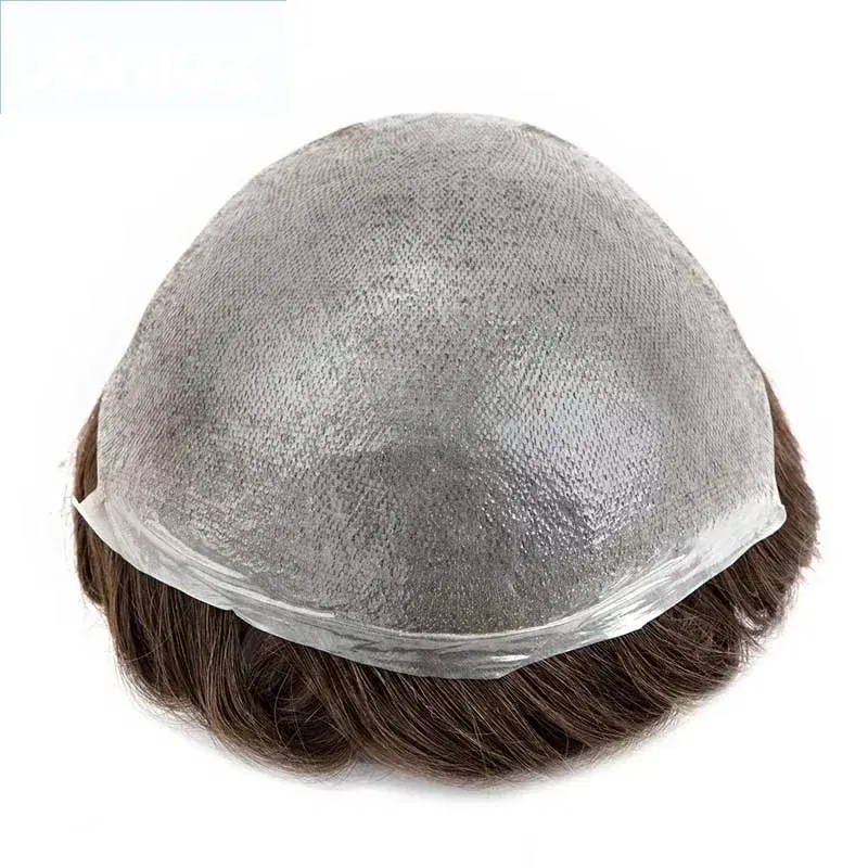 Ultra Thin Skin Toupee Undetectable Men's Capillary Prosthesis Realistic Wig Man Human Hair Microskin Hair System For Men