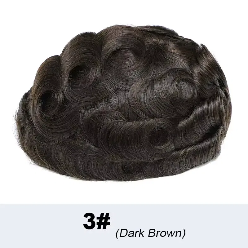 Ultra Thin Skin Toupee Undetectable Men's Capillary Prosthesis Realistic Wig Man Human Hair Microskin Hair System For Men