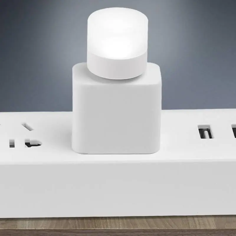Emitting Color: Navy Blue, Ships From: CHINA - Mini USB Desk Lamp Bulb Eye Protection LED Night Light Gift Charging USB Small Round Book Lamp Christmas Bedroom Decoration