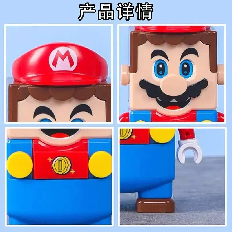 Color: Wood - New Super Mario Bros Blocks Luigi Mini Buliding Blocks Action Toy Figures Assembly Toys Dolls Children Birthday Gifts