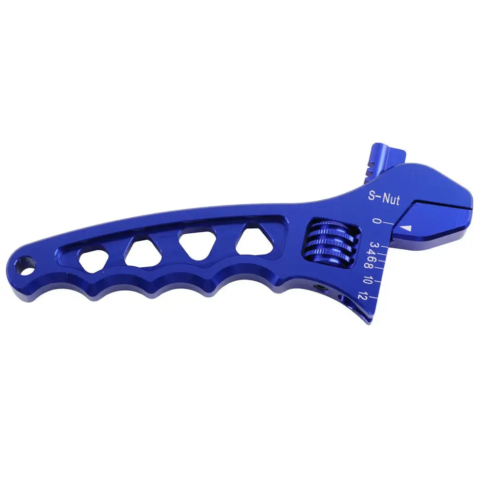 Color: Blue - Blue Red Black Adjustable AN 3 4 6 8 10 12 Aluminum WRENCH HOSE Fitting Tool Aluminum Spanner AN3-AN12  Hose Fitting