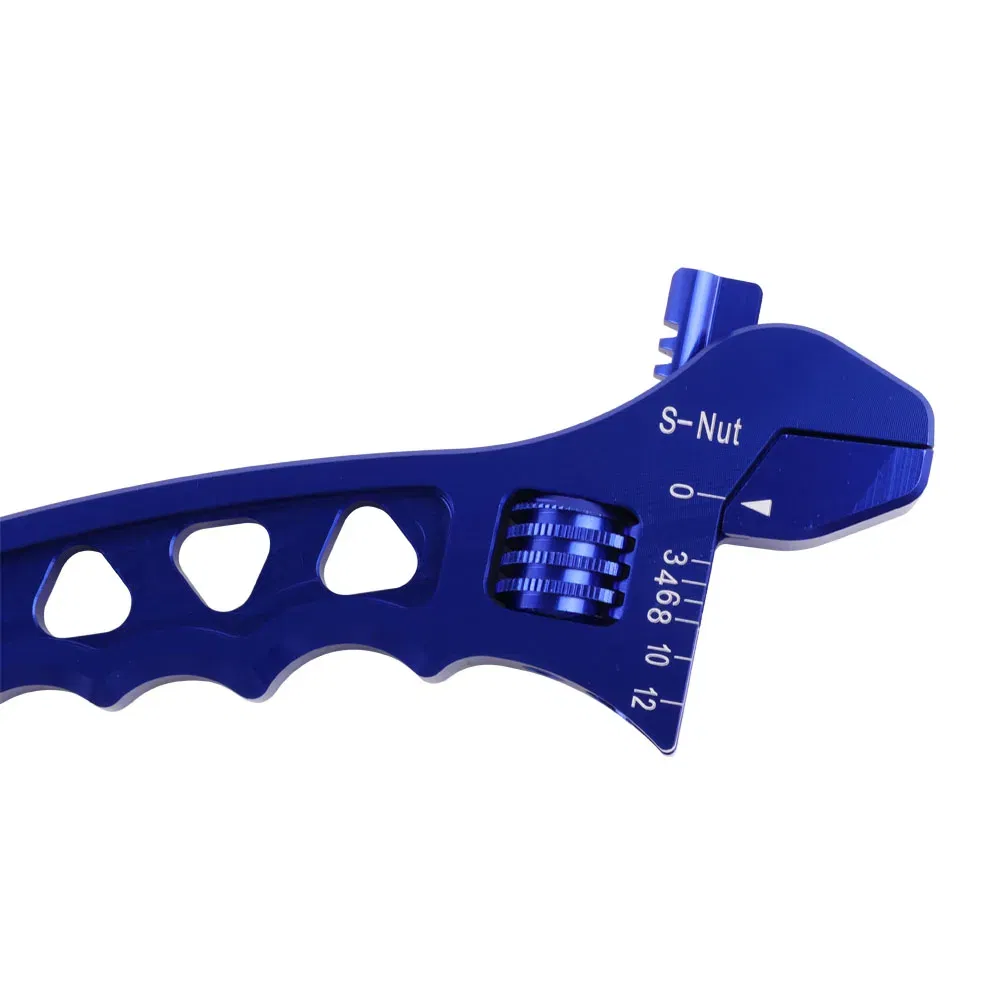 Color: Blue - Blue Red Black Adjustable AN 3 4 6 8 10 12 Aluminum WRENCH HOSE Fitting Tool Aluminum Spanner AN3-AN12  Hose Fitting