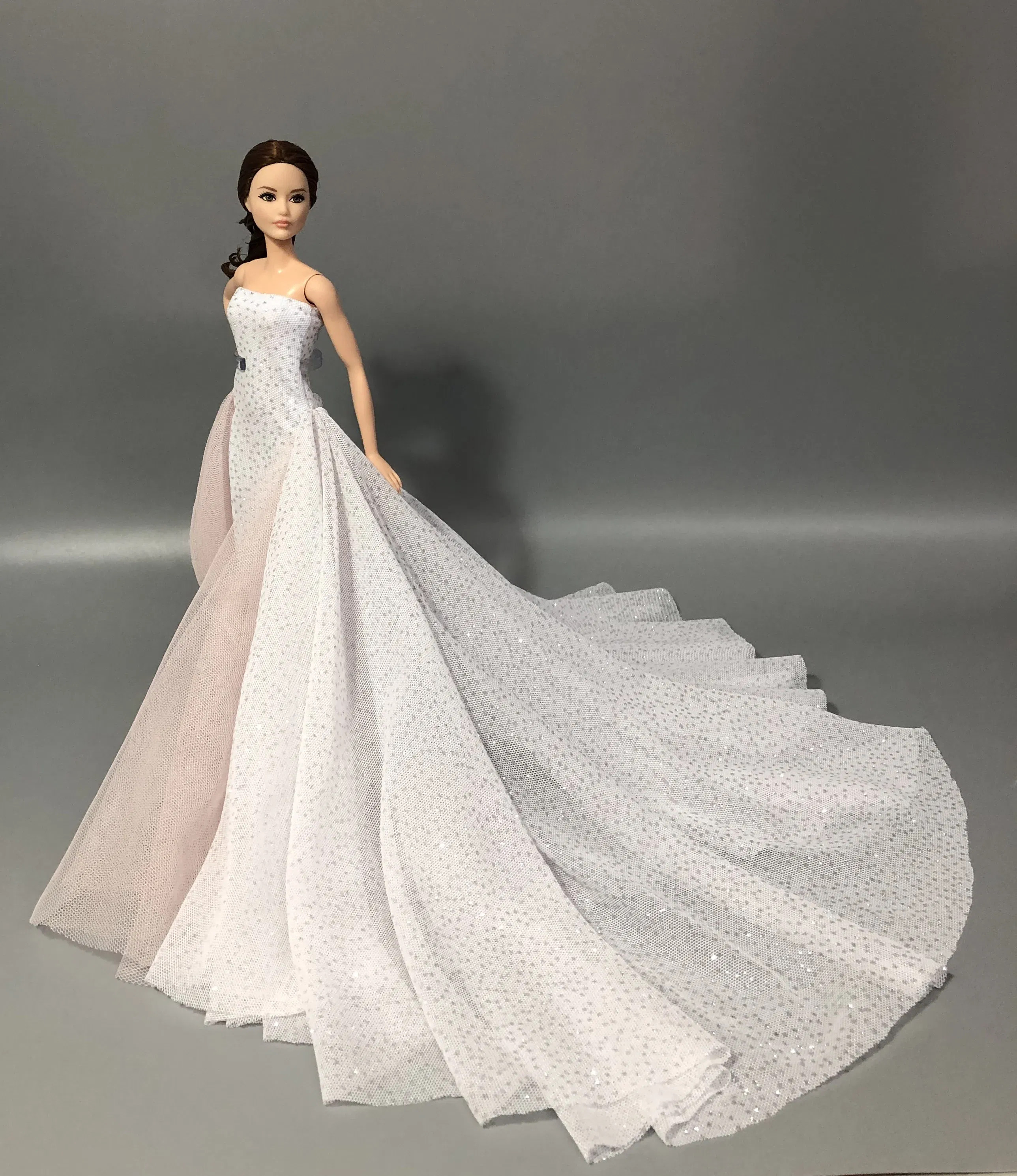 Color: GRAY - for bride dress for barbie clothes 30 cm dresses gowns doll party dress clothing accessories outfit princess costume wedding