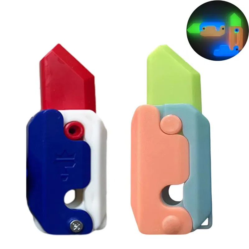 Color: MAROON, Ships From: CHINA - Gravity Folding Claw Knife Radish Knife 3d Printing Gravity Knife Small Radish Knife Push Card Decompression Fidget  Mini Toy