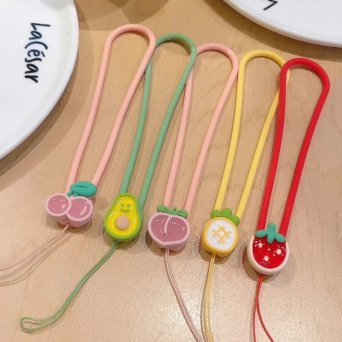 Color: WHITE, Material: Silicon, Ships From: CHINA - Mobile Phone Rope Earphones Silicone Wrist Strap Ccd Camera Usb Key Chain Strawberry Fruit Decoration