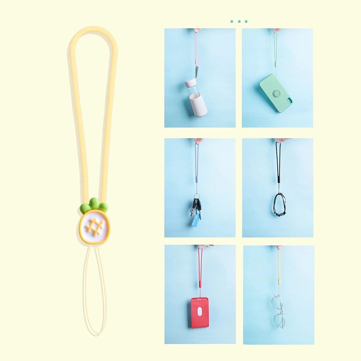Color: WHITE, Material: Silicon, Ships From: CHINA - Mobile Phone Rope Earphones Silicone Wrist Strap Ccd Camera Usb Key Chain Strawberry Fruit Decoration