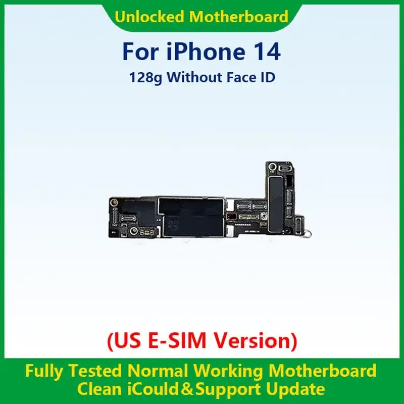 Color: grey, Ships From: CHINA - Top 100%Working Fully Tested Mainboard For iPhone 14 Pro Max Unlocked Motherboard With Face ID Cleaned iCloud US E-SIM Version
