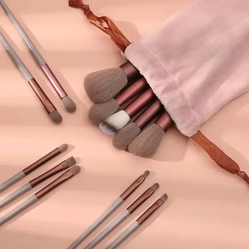 Color: Brown, Ships From: CHINA - 13 PCS Makeup Brushes Set Eye Shadow Foundation Women Cosmetic Brush Eyeshadow Blush Beauty Soft Make Up Tools Bag