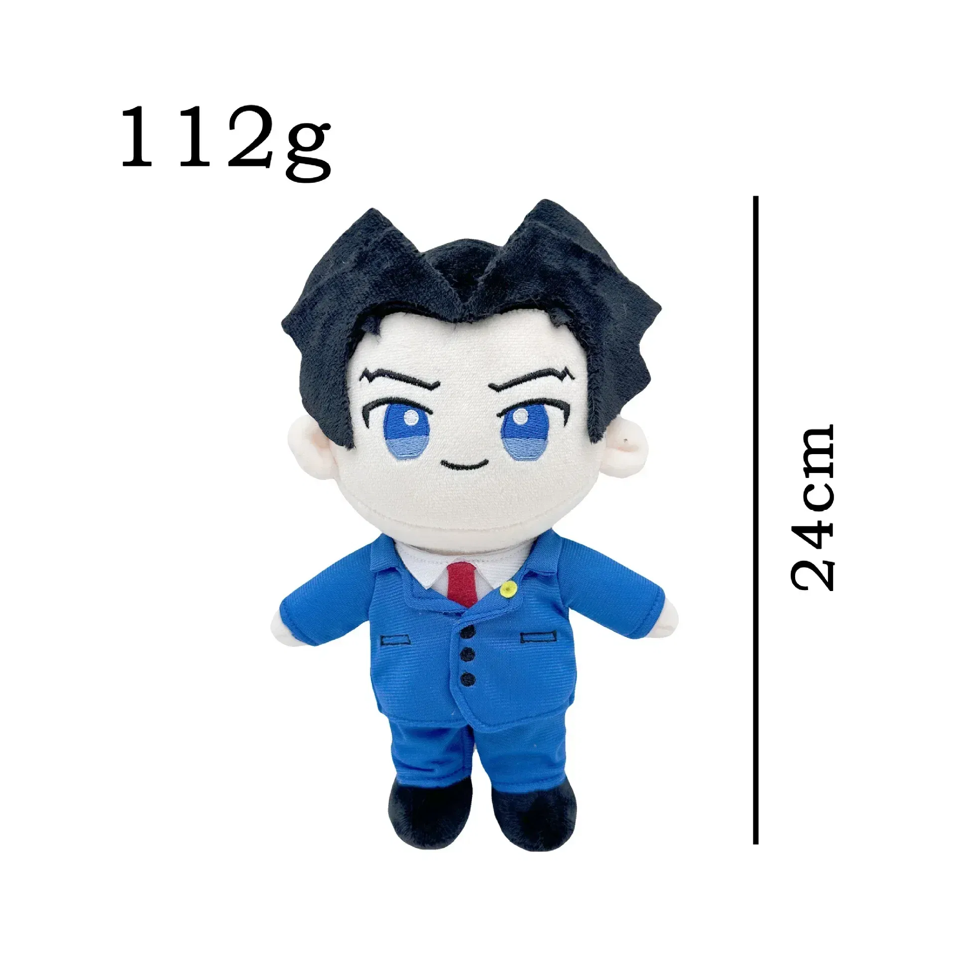 Color: FireBrick - 25cm Anime Ace Attorney Phoenix Wright Miles Edgeworth Stuffed doll Xmas Soft doll for children's Birthday Gift