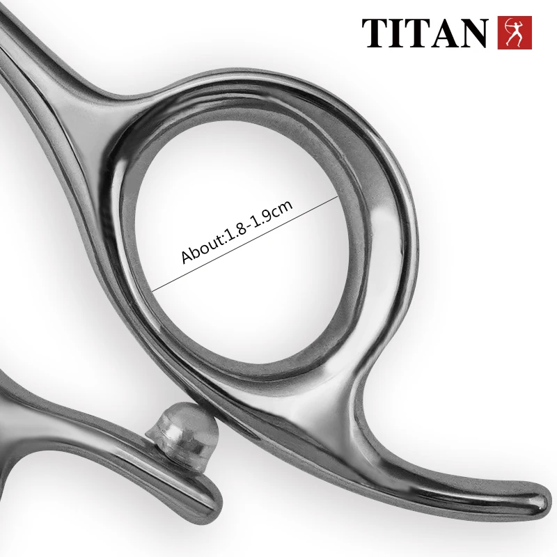 Color: Black - TITAN Professional hair scissors set hairdressing salon cutting tools barber shears 6.0inch