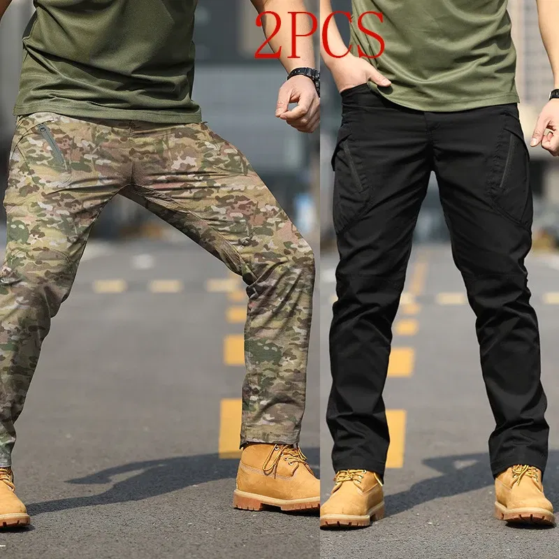 Color: black, Size: M - Archon X9 Tactical Pants Slim Fit Waterproof Camouflage Training Pants Spring Autumn Breathable Waterproof Overalls Loose Wear