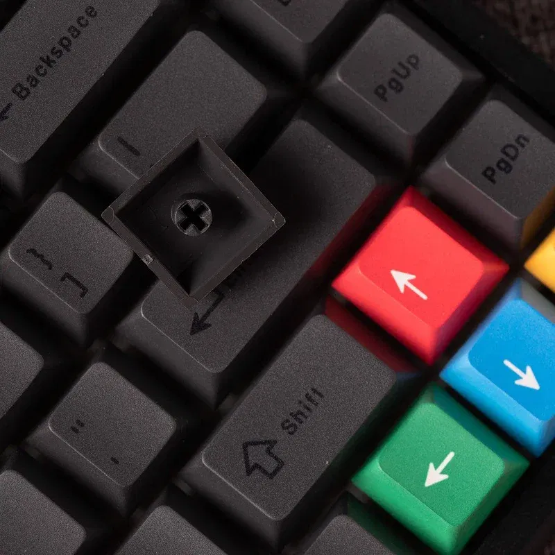 Color: black - Minimalist Black keycaps PBT cherry profile  61/71/64/68/84/96/980/87/104 keycap set